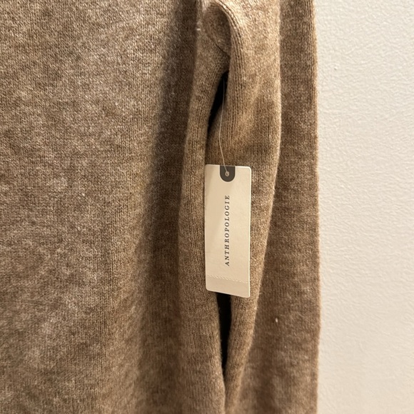 Anthropologie Light Brown Mock Neck Sweater Women’s S soft Classic Neutral - Picture 4 of 5
